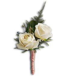 White Tie Boutonniere from Olney's Flowers of Rome in Rome, NY